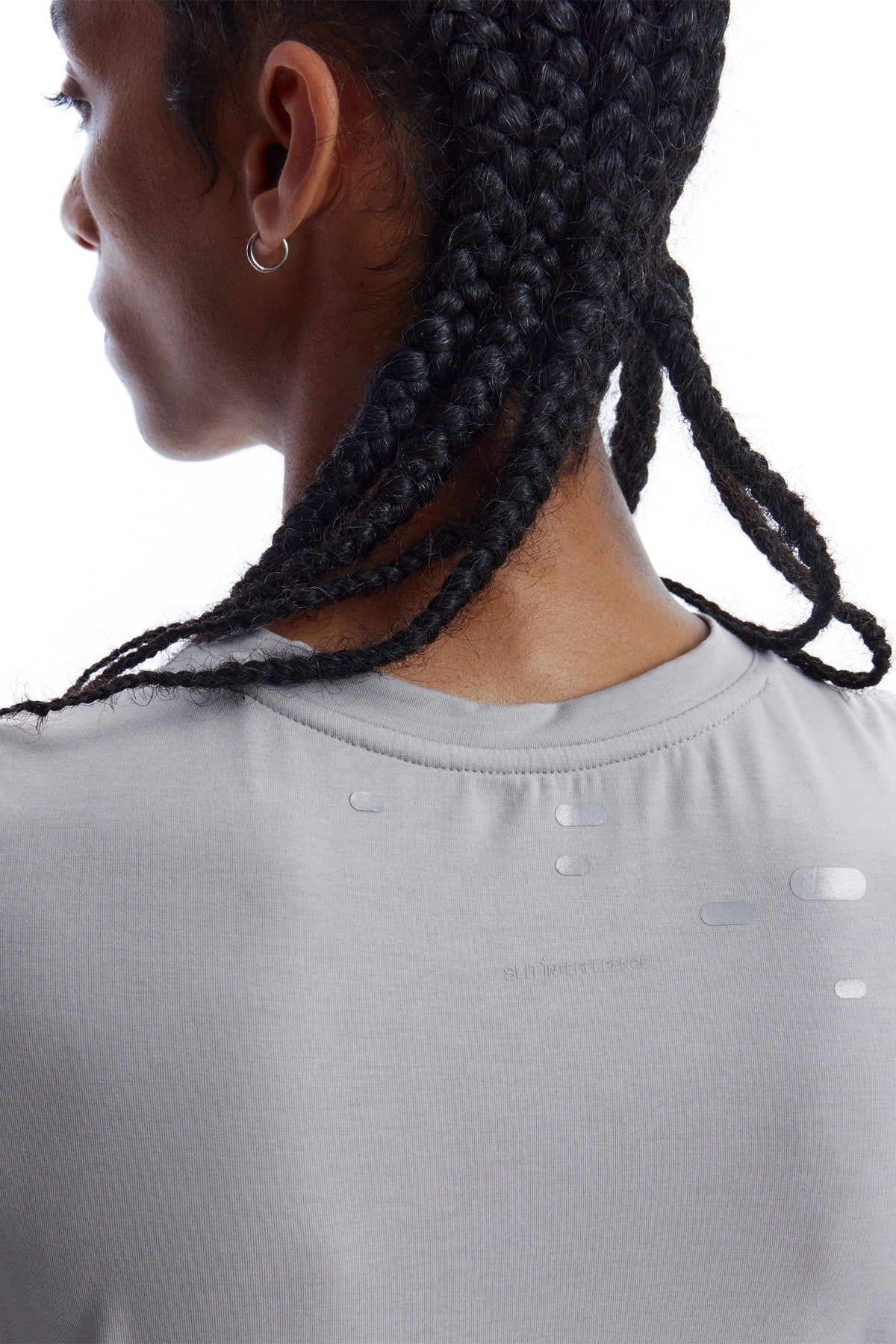 Lyocell-Wool Printed Cap-Sleeve T-Shirt