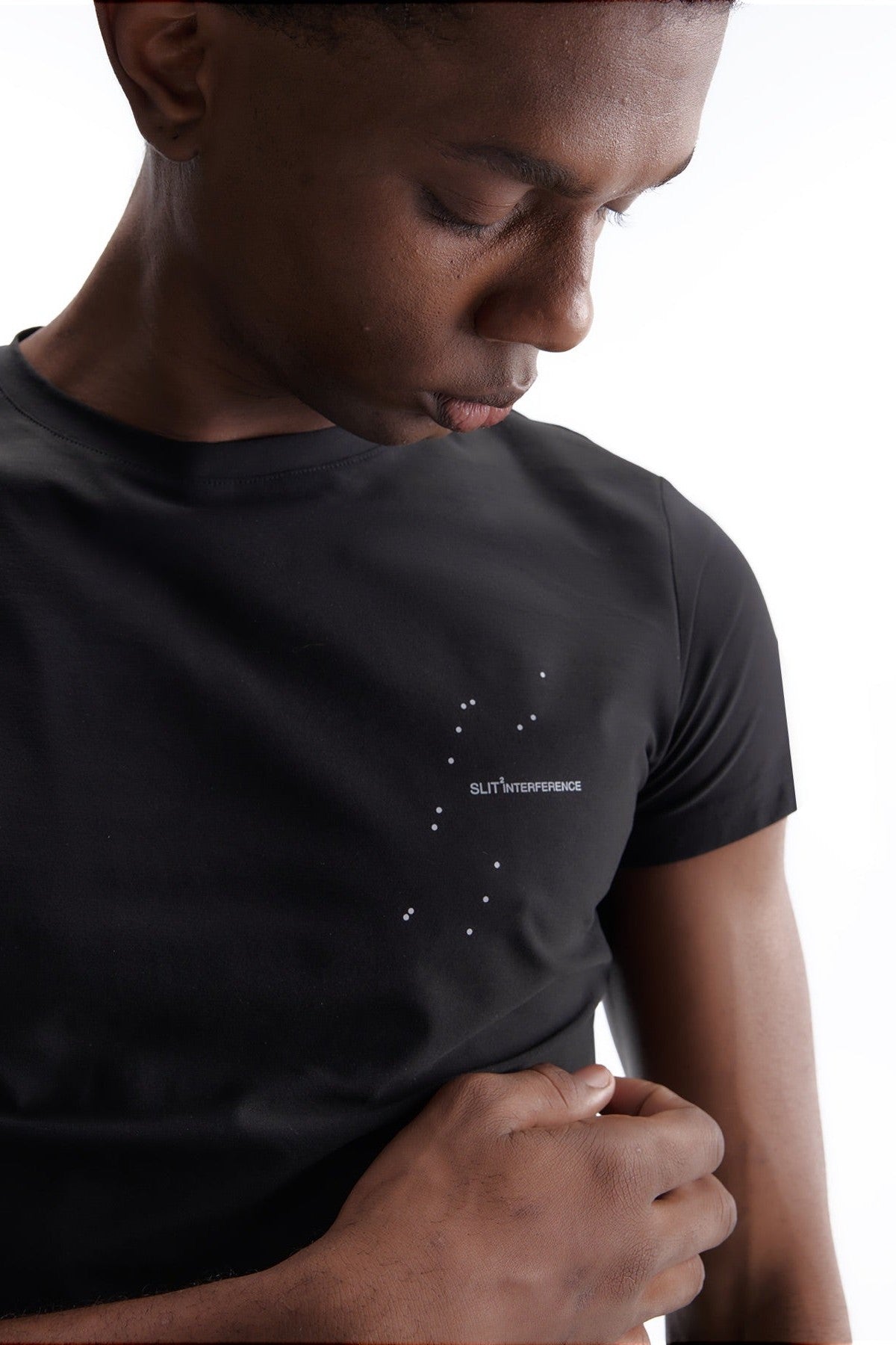 Wool-Lyocell Printed Fitted Training T-Shirt