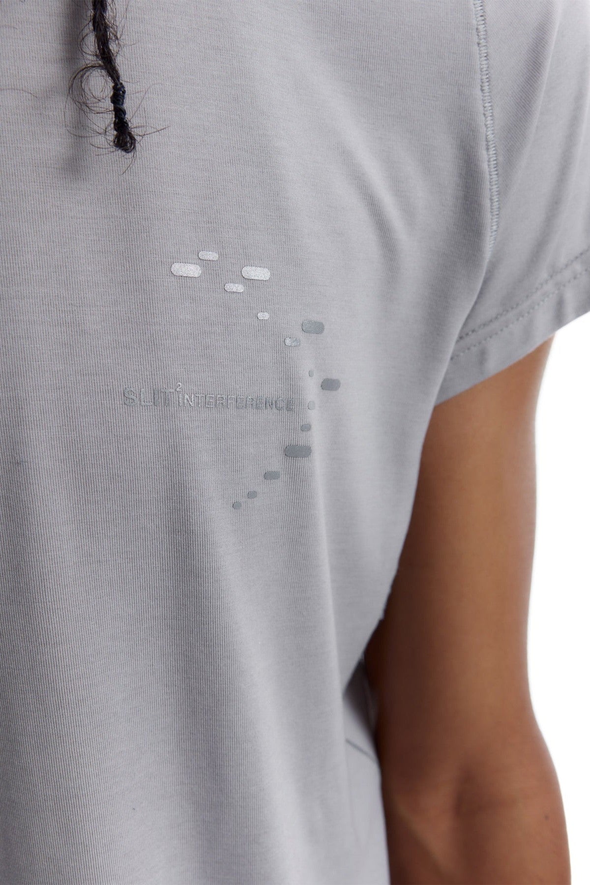 Lyocell-Wool Printed Cap-Sleeve T-Shirt