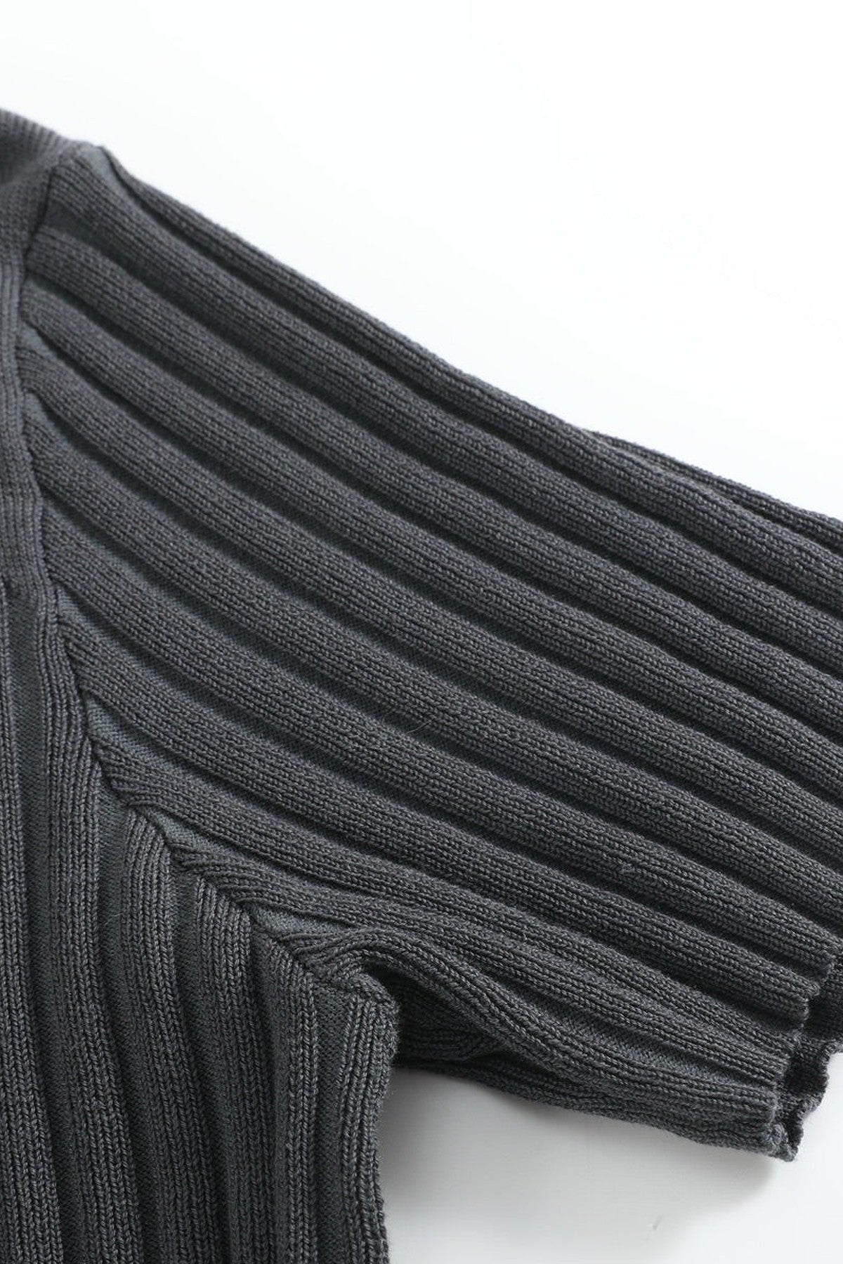 TENCEL-Wool Textured Ribbed Knit T-Shirt