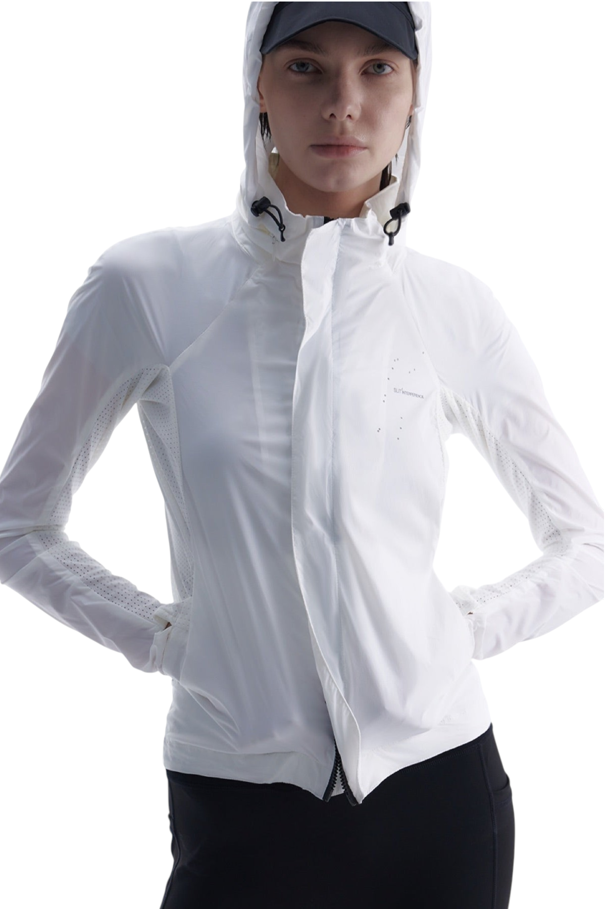 Mesh-Paneled Packaway Sun Jacket