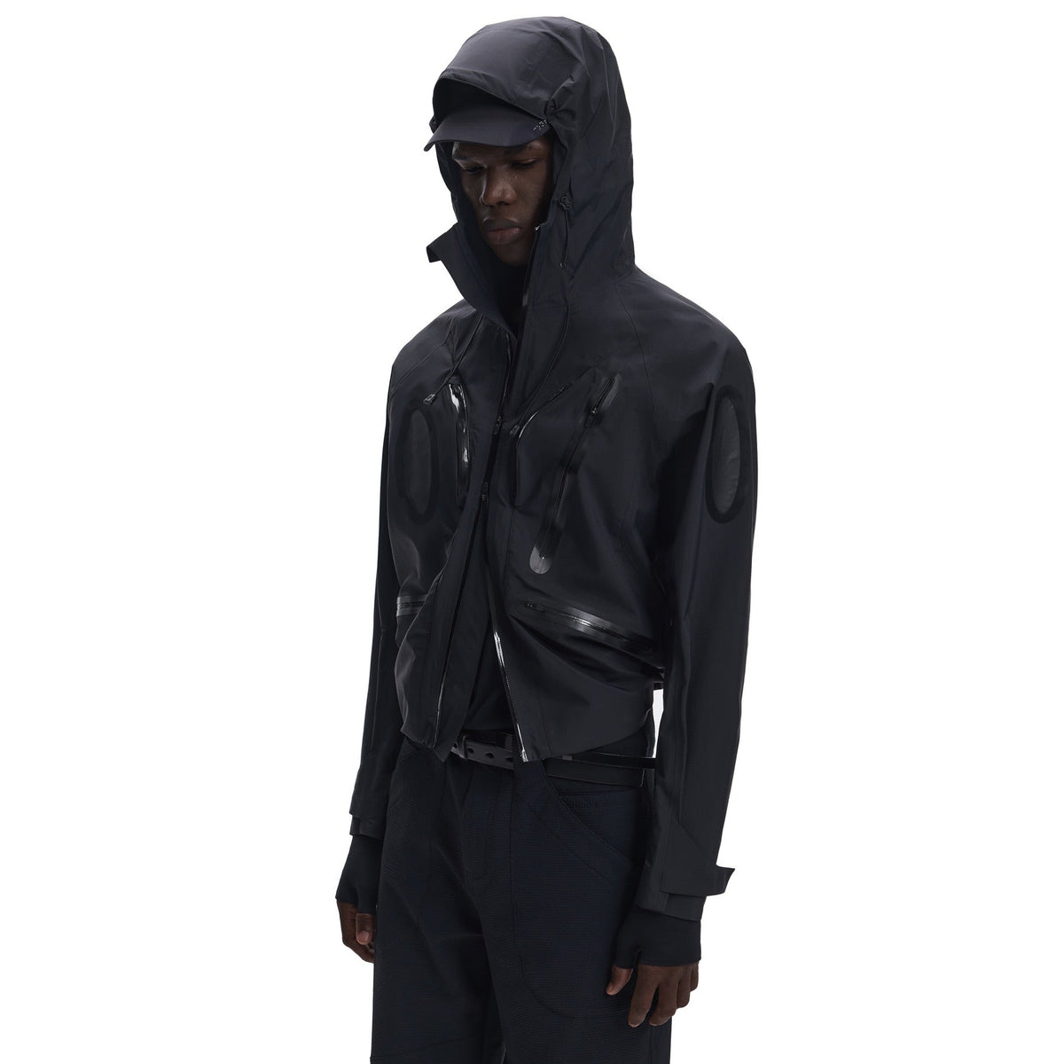 3 Sculpture Curved Taped Waterproof Shell Jacket