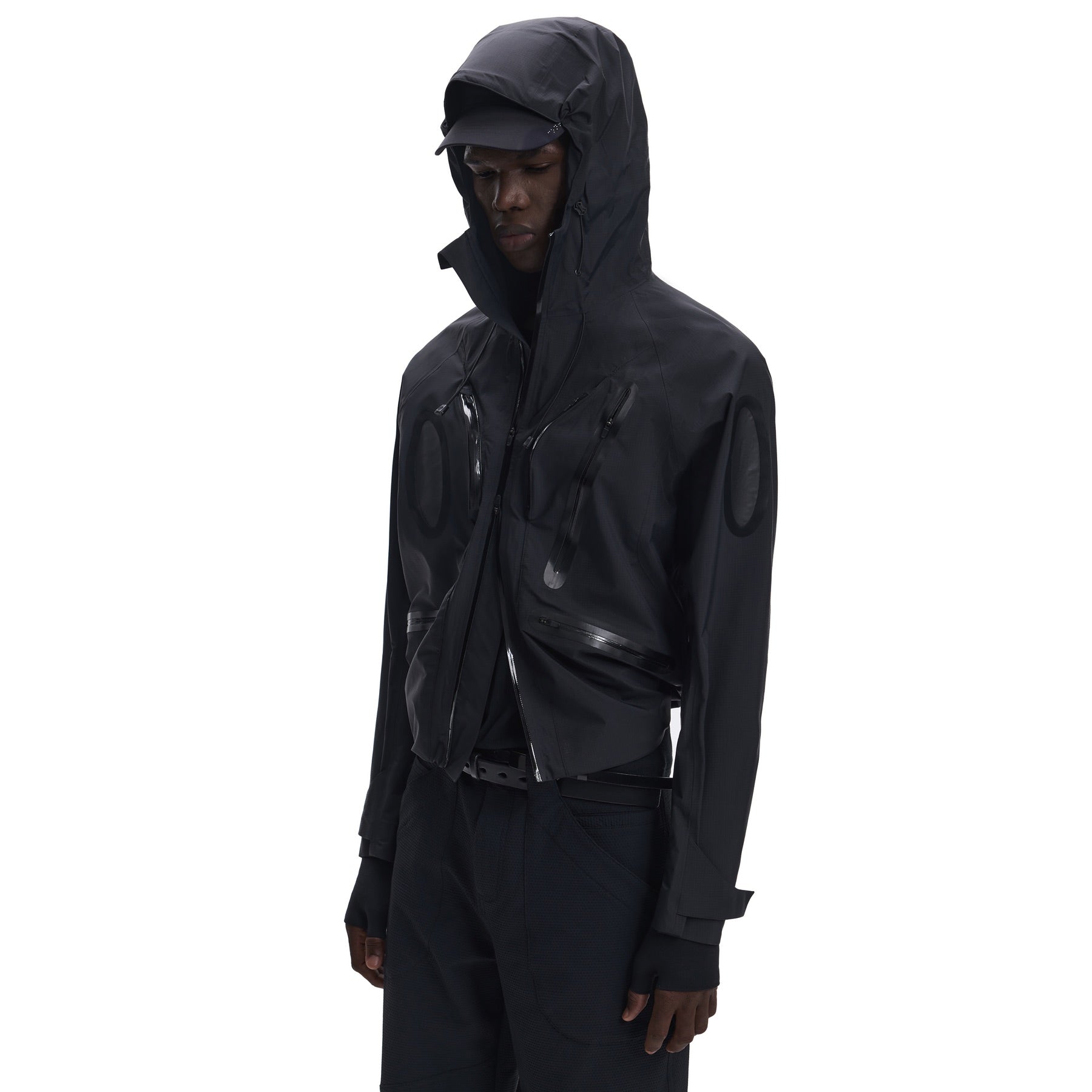 3 Sculpture Curved Taped Waterproof Shell Jacket