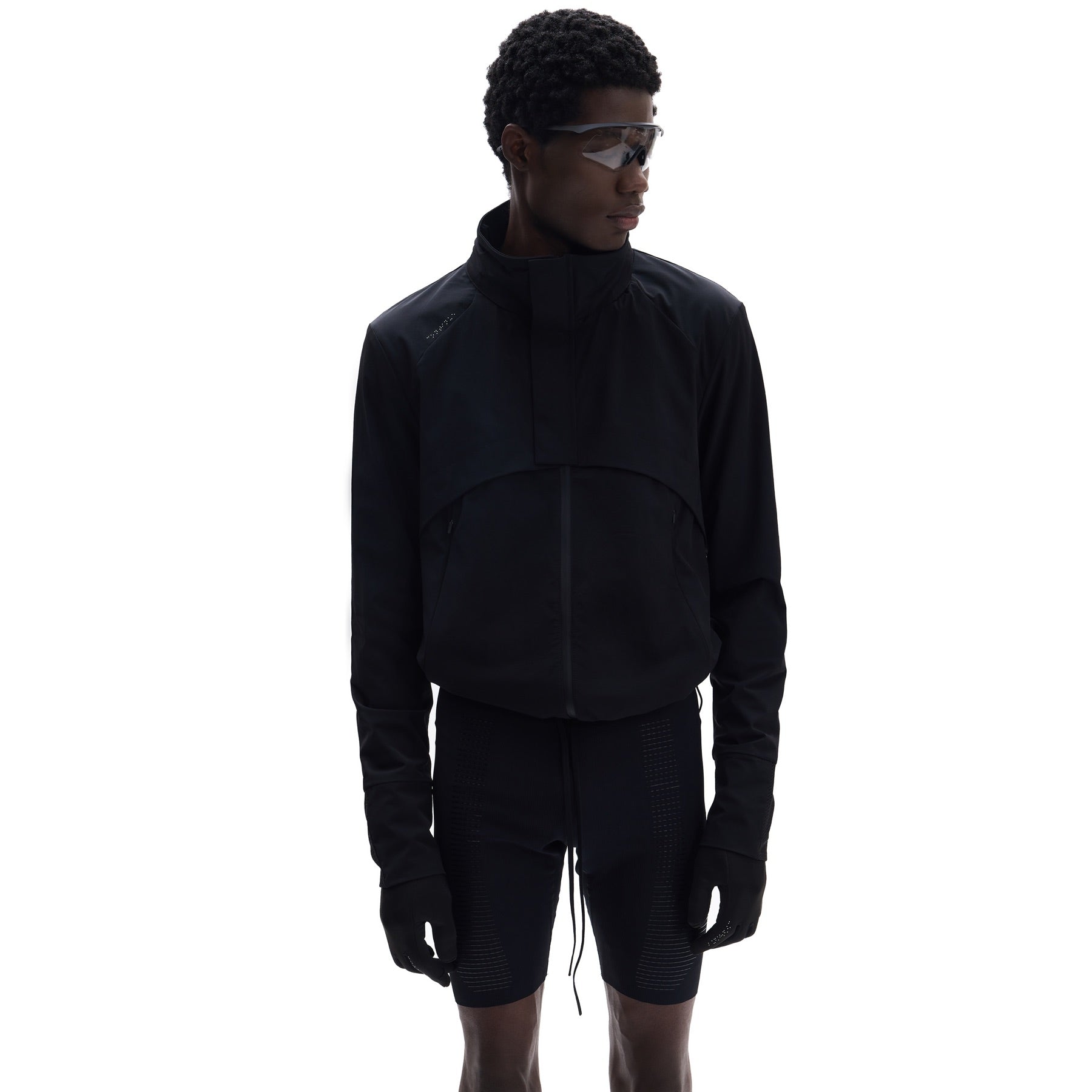 Broken Line Mesh Magnetic-Closure Windbreaker