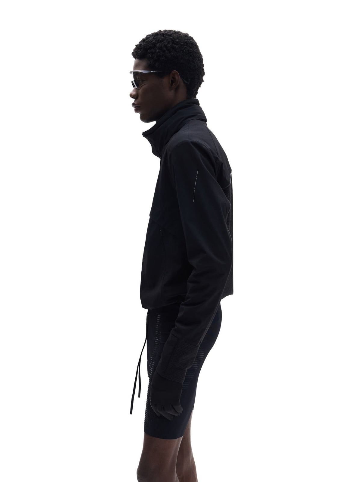 Broken Line Mesh Magnetic-Closure Windbreaker