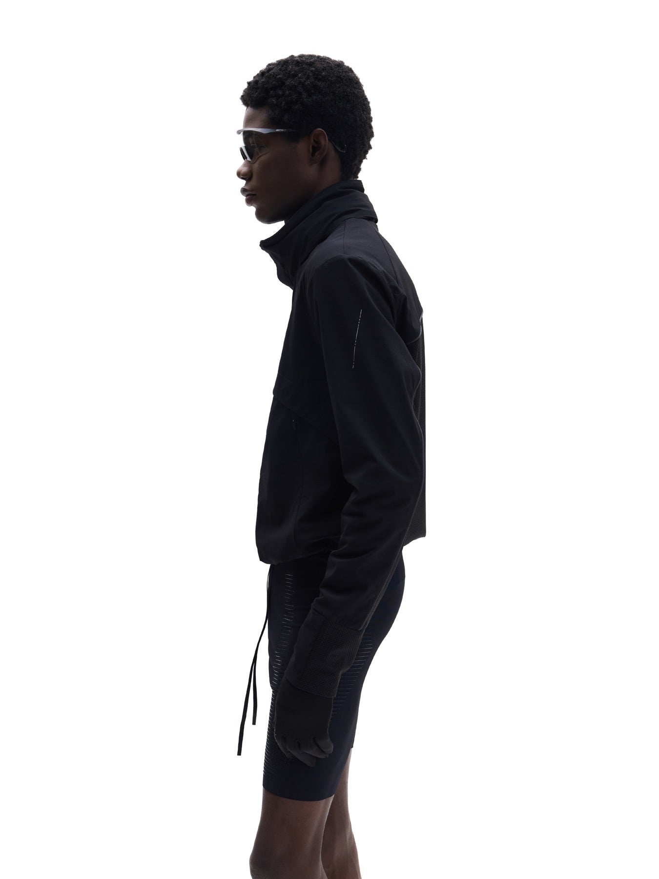 Broken Line Mesh Magnetic-Closure Windbreaker