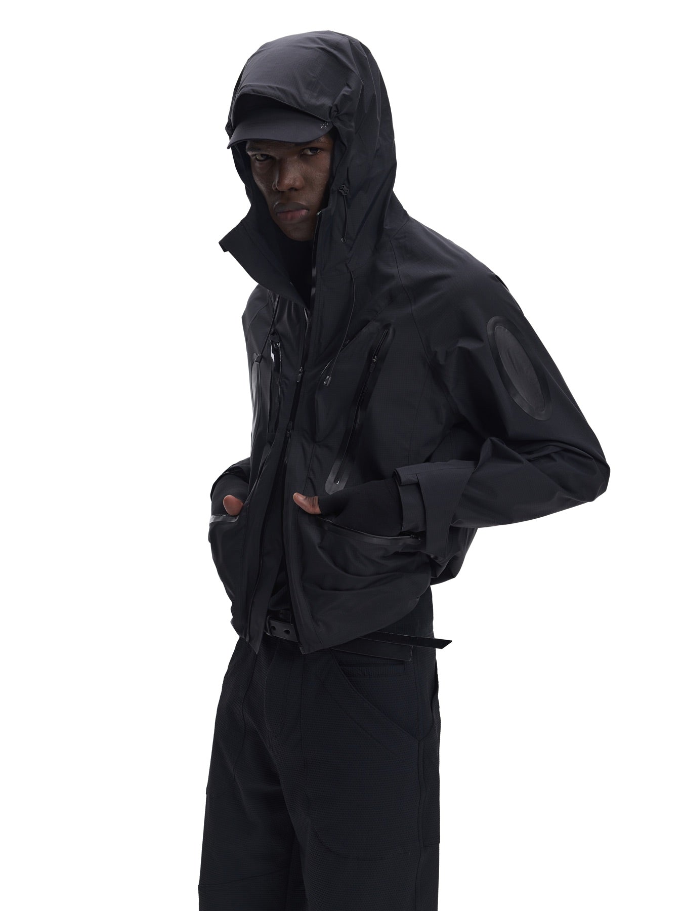 3 Sculpture Curved Taped Waterproof Shell Jacket