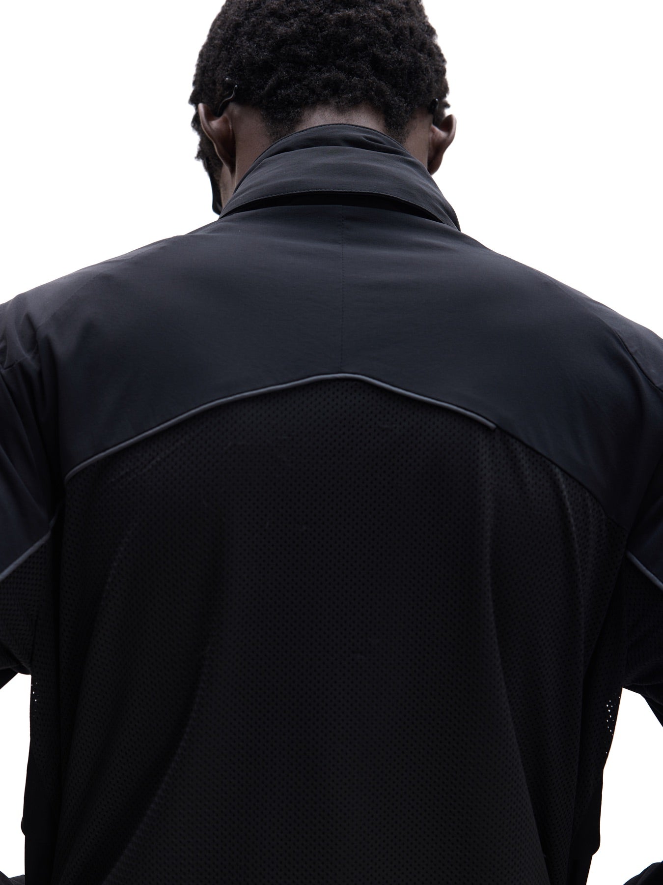 Broken Line Mesh Magnetic-Closure Windbreaker