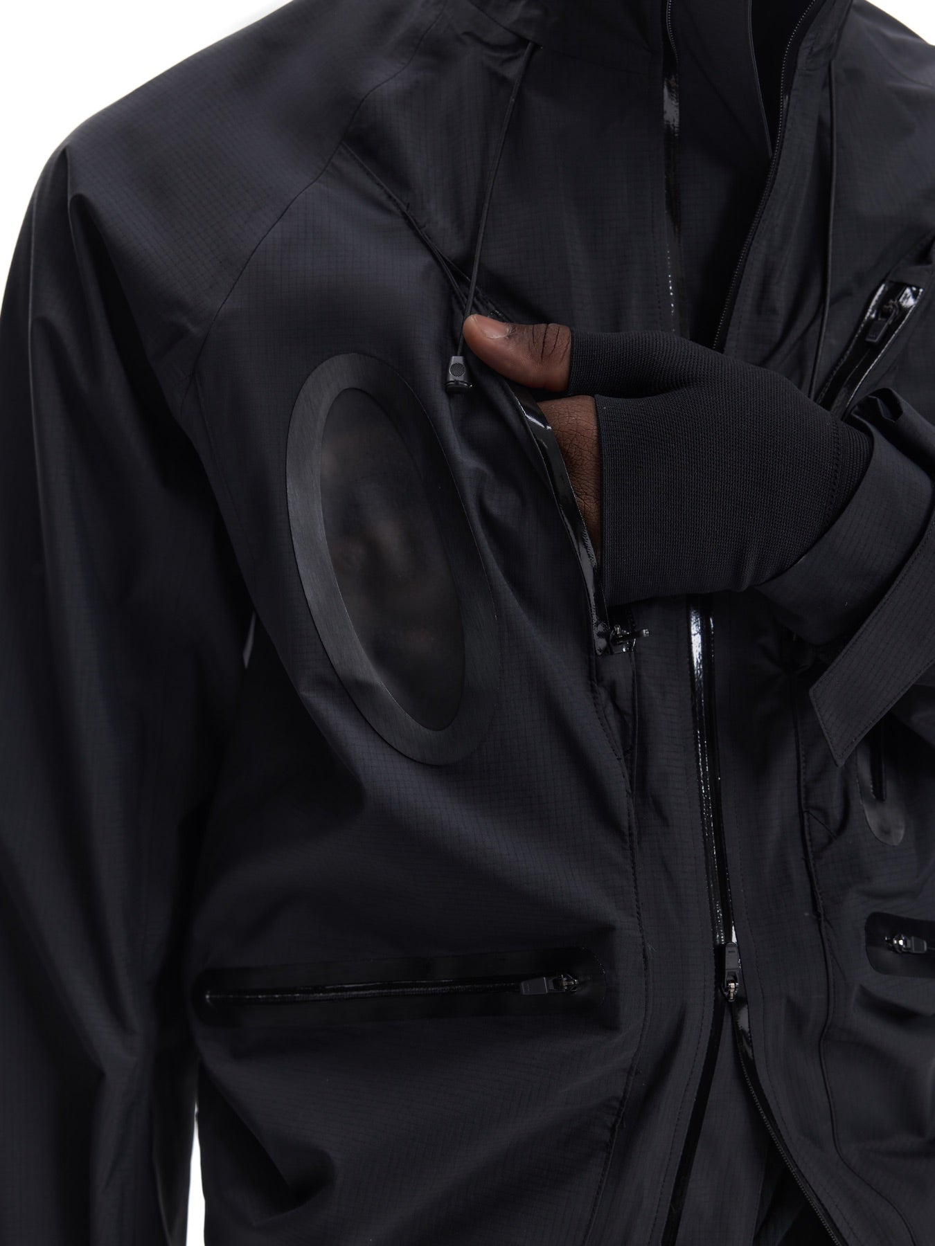 3 Sculpture Curved Taped Waterproof Shell Jacket