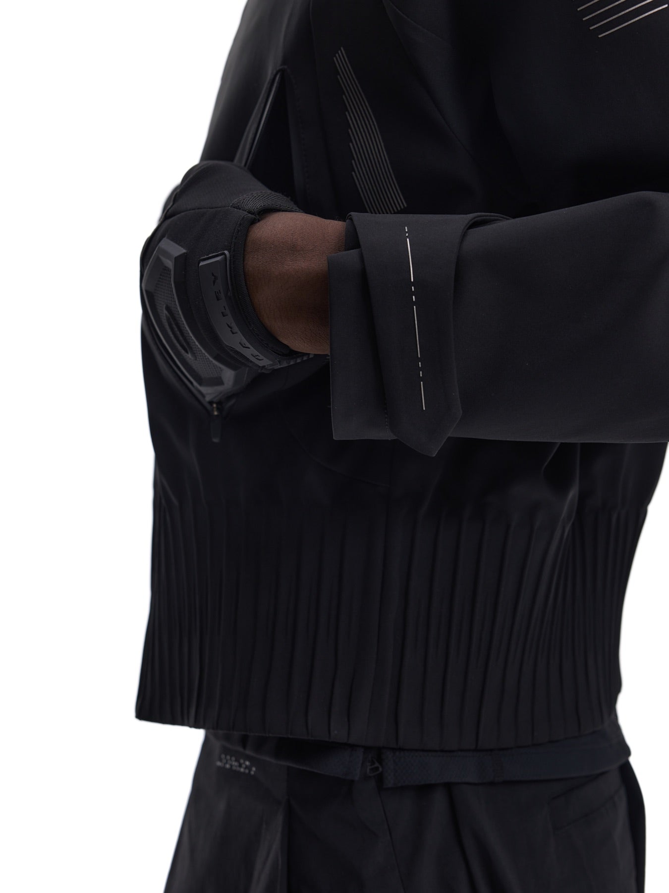 3 Sculpture Shoulder-Panel Asymmetric-Zip Shell Jacket