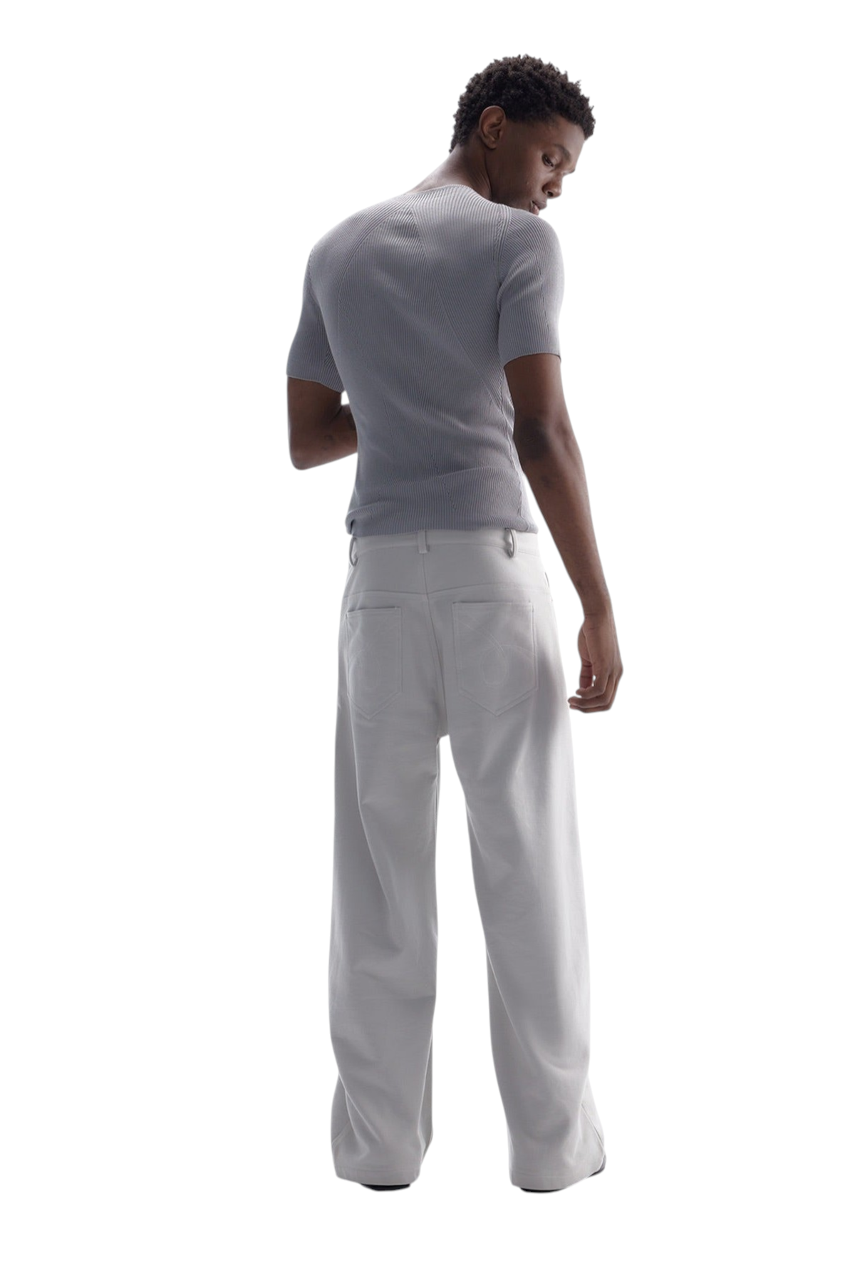 TENCEL-Wool 3D Texture Fitted Knit T-Shirt