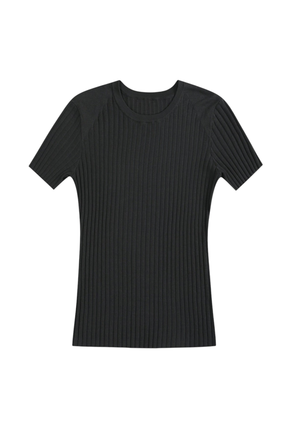 TENCEL-Wool Textured Ribbed Knit T-Shirt