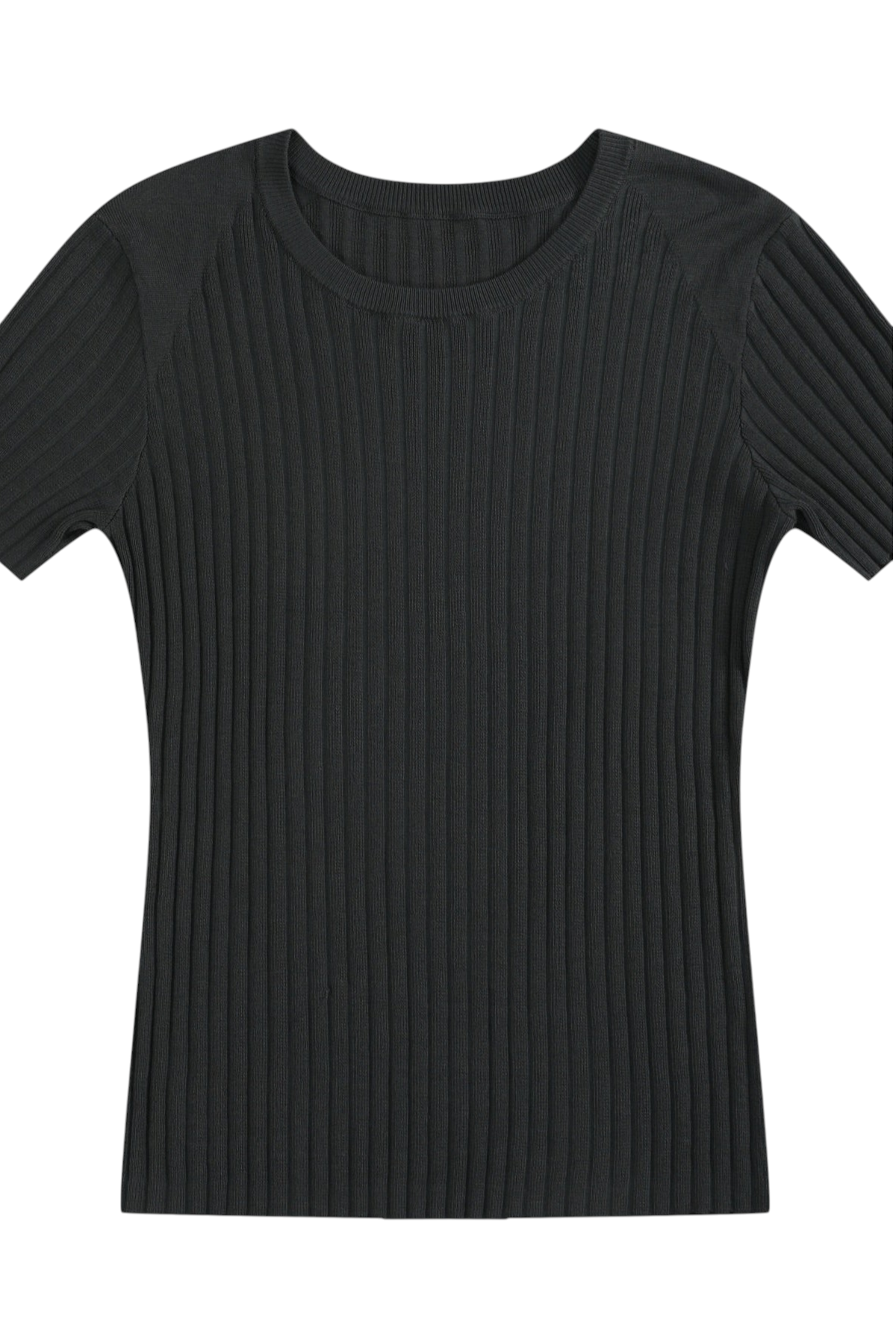 TENCEL-Wool Textured Ribbed Knit T-Shirt