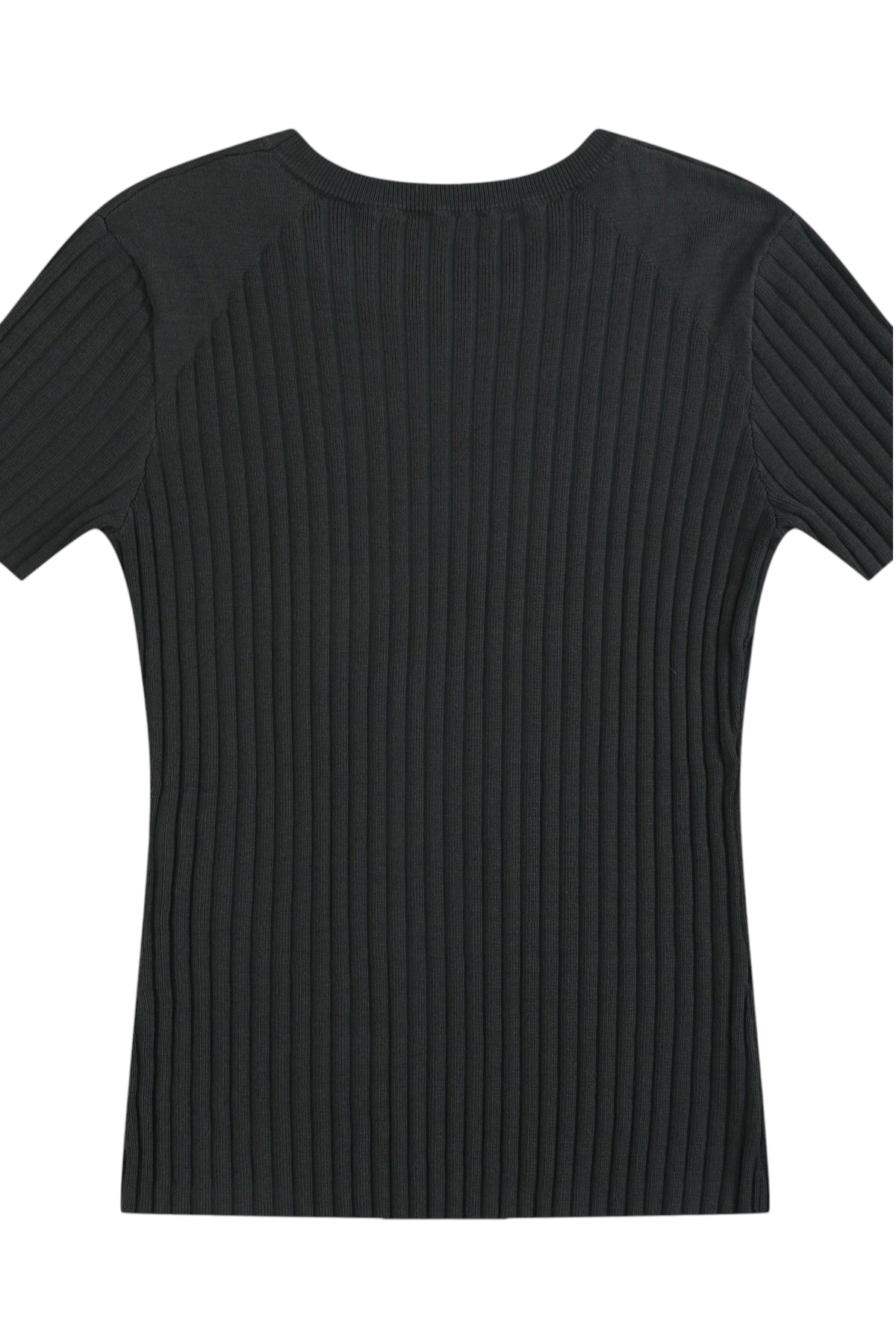 TENCEL-Wool Textured Ribbed Knit T-Shirt