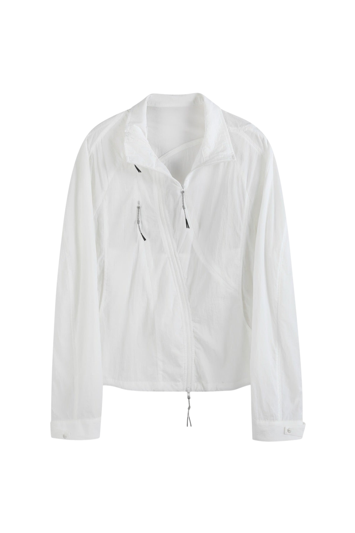 UPF50+ Spiral-Cut Sheer Stand-Collar Sun Jacket