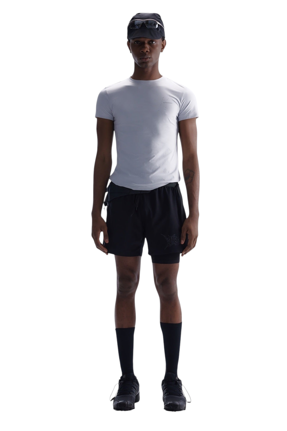 Wool-Lyocell Printed Fitted Training T-Shirt